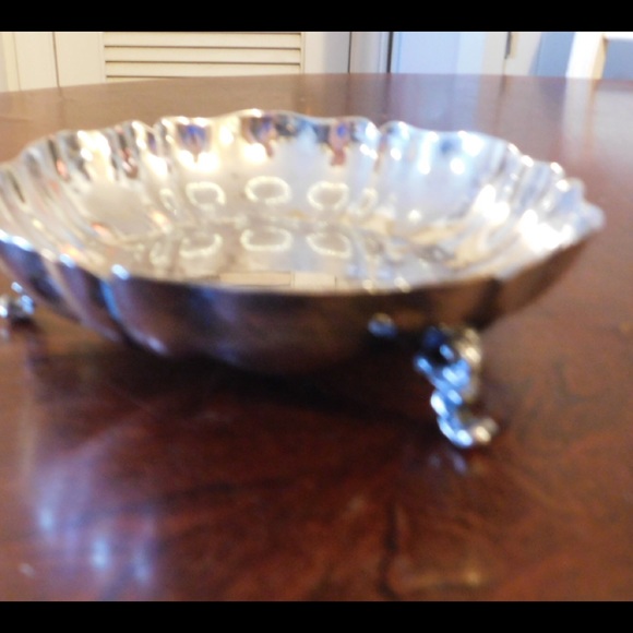 Silver Dish Footed Candy Nut Dish - Picture 2 of 3